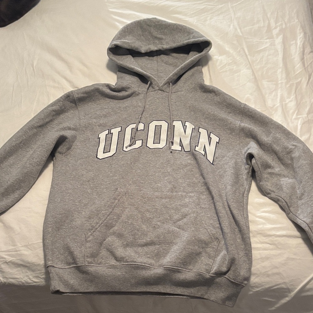 Champion Gray Hoodie with White Lettering